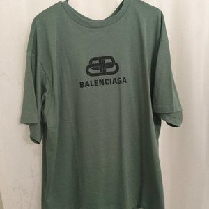 Balenciaga Green Logo Tee